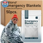 Altland 50 Pack Of Emergency Blankets - Bulk Heat Reflective For Winter. Fixed Price $65.97.