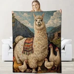 Llama Blanket For Adults, Girls, Kids - Flannel Alpaca Throw Sofa, Couch,.... Fixed Price $35.64.