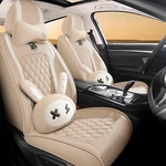 Cute Bunny Seat Cover 5 Set With Waterproof Pu Leather For Cars Suv Pick-up T.... Fixed Price $294.79.