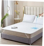 Elif Size Mattress Protector, Waterproof, Quilted Cover Pad With Elastic Queen. Fixed Price $46.99.