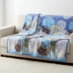 Dada Bedding Swirly Navy Blue Lagoon Abstract Mink Flannel Fleece Throw Blanket. Fixed Price $29.99.