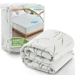 Hannah Linen Queen Mattress Protector, Cooling Rayon Dervied From Bamboo Visc.... Fixed Price $34.32.