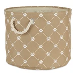 Dry Pet Storage Paw And Bone, Trellis Collection, Small Round, 9X12X12, .... Fixed Price $25.87.