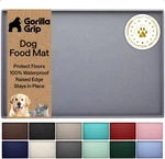 Gorilla Grip 100% Waterproof Raised Edge Bpa Free Silicone Pet Feeding Mat, Dog. Fixed Price $63.77.