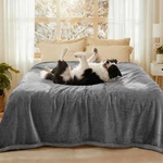 Luciphia Waterproof Bed Blanket Washable, Soft Sherpa Fleece Puppy Reversible.... Fixed Price $70.45.