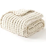 Ynm Chunky Throw Blanket, Hand Knitted With Chenille Yarn, Skin Friendly,.... Fixed Price $45.99.