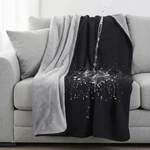 Tisancy Waterproof Blanket Throw Size S(40'' X 60''), Light Gray And Black. Fixed Price $36.63.