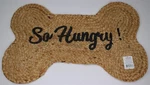 Top Paw Dog Placemat So Hungry Woven Bone Shape Cute 22" X 14". Fixed Price $7.49.