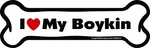 Imagine This Bone Car Magnet, Love My Boykin, 2-INCH By 7-INCH. Fixed Price $8.99.