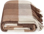 Farridoro Wool Fringe Throw Blanket 51" X 67" All Season-bed-sofa Couch-camping. Fixed Price $29.95.