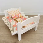 Large Ikea Doll Wood Bed Quilt Pillow Set American Cat Dog 1999 Vintage. Fixed Price $59.21.