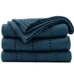 Recyco Cable Knit Navy Blue Throw Blanket Twin Size For Couch, Super Soft War.... Fixed Price $62.17.