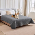 Waterproof Bed Cover For Dogs, Paw Print Quilted Blanket, Washable, Pet H.... Fixed Price $27.19.