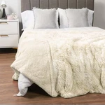 Pavilia King Cream Beige Fluffy Faux Fur Sherpa Blanket - Soft & Thick. Fixed Price $91.07.