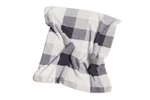 Luxe Classic Faux Fur Throw Grey Plaid Combo 50"X60". Fixed Price $77.00.