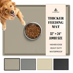 Averyday 100% Waterproof Silicone Dog Food Mat, 0.63" Raised Edge, Dishwasher Sa. Fixed Price $67.80.