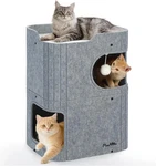 MADE4PETS 2-STORY Indoor Cat House Cube Bed Tunnel Condo. Fixed Price $58.99.
