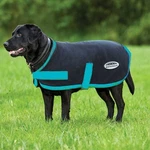 Weatherbeeta Lightweight Cozy Fleece Dog Coat - Black/turquoise. Fixed Price $21.95.