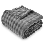 Sochow Grey Bubble Fleece Blanket For Couch, Super Soft Cozy Cute Throw Blank.... Fixed Price $22.10.