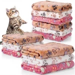 Tegeme 12 Pcs Pet Blankets 23 X 16 Inch Soft Fluffy Fleece Dog Cat Warm Paw P.... Fixed Price $29.98.