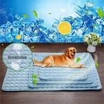 Self Cooling Mat For Dogs Cats, Ice Silk Pet Pad, Breathable Summer Sleeping Bed. Fixed Price $19.58.