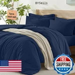 Homelike Moment Queen Comforter Set With Sheets, 7 Piece Navy. Fixed Price $59.72.