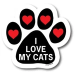 Love My Cats Car Magnet - 5" Auto Truck Fridge. Fixed Price $9.99.
