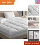 Luxury King Size Pillow Mattress Topper - Waterproof & Quilted 78X80. Fixed Price $113.96.