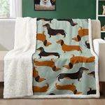 Dachshund Dog Fleece Throw Blanket, Soft Lightweight Sherpa For Couch.... Fixed Price $37.62.