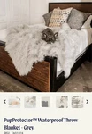 Paw Pupprotector Waterproof Pet Pupblanket Fur Throw Light Grey. Fixed Price $99.00.