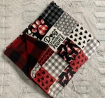 Fleece Blanket New Small 27 X 34 Dogs Are My Favorite People Red-red Check. Fixed Price $20.00.