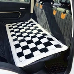 Aeeishomereform Backseat Pet Bed Mat, Truck Plaid 24.8X54 Inch, Black&white. Fixed Price $77.79.
