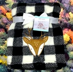 New Buffalo Check Plaid Plush Baby Blanket Deer Doe Fawn Buck Toddler Gear. Fixed Price $24.49.