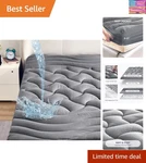 Waterproof Mattress Pad King, Breathable Topper Quilted Fitted Cover.... Fixed Price $83.38.