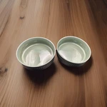 2 Count Park Life Designs New York Size 6.5" Skandi Pet Ceramic Cup Bowls. Fixed Price $18.55.
