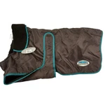 New Weatherbeeta Windbreaker Deluxe Dog Coat Fleece Lined Brown Aqua Large 28". Fixed Price $31.43.