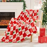 Bedelite Christmas Throw Blanket Checkered Fleece 50X60" Gingerbread Decor. Fixed Price $14.41.