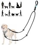 Tiesenci Two Point Control & Hands Free Dog Leash, Waist 5.3FT, Black. Fixed Price $31.18.