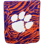 College Covers Clemson Tigers Raschel Throw 60" X 50",. Fixed Price $28.99.