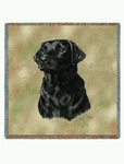 Pure Country 1137-LS Labrador Retriever Black Blanket Canine On Beige 54"X54. Fixed Price $39.99.