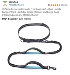 Iyoshop Hands Free Adjustable Bungee Nylon Dog Leash Dual Handle For M. Fixed Price $20.99.