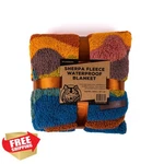 Wilderdog Sherpa Fleece Waterproof Blanket 50"X40" Canyon. Fixed Price $105.99.