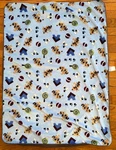 Just Born Puppy Dog House Baby Blanket Brown Sherpa Bones Paw Print Blue. Fixed Price $26.59.