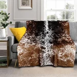 Print Blanket Soft Flannel Lightweight Cowhide Western Throw Cozy.... Fixed Price $32.99.