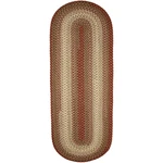Super Area Rugs Oval 2X4 Rust Red/green Braided Hartford Primitive Decor. Fixed Price $165.68.