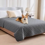 Waterproof Bed Cover For Dogs, Paw Print Quilted Blanket, Washable, Pet Hair. Fixed Price $34.42.