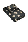 **dog Fleece Blanket New 29" X 40" Pet Paw Print Towel Throw Ultra Plush Tan Usa. Fixed Price $14.95.