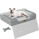 Orthopedic Dog Bed Cool Gel Memory Foam Pet Couch Sofa Removable With Bone Toy. Fixed Price $69.99.