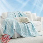 Nwk Dog Cooling Blanket 60X80" Ice Silk Touch Ocean Blue. Fixed Price $69.99.