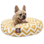 Majestic Pet Yellow Chevron Small Round Indoor Outdoor Dog Bed Removable Cover. Fixed Price $96.75.